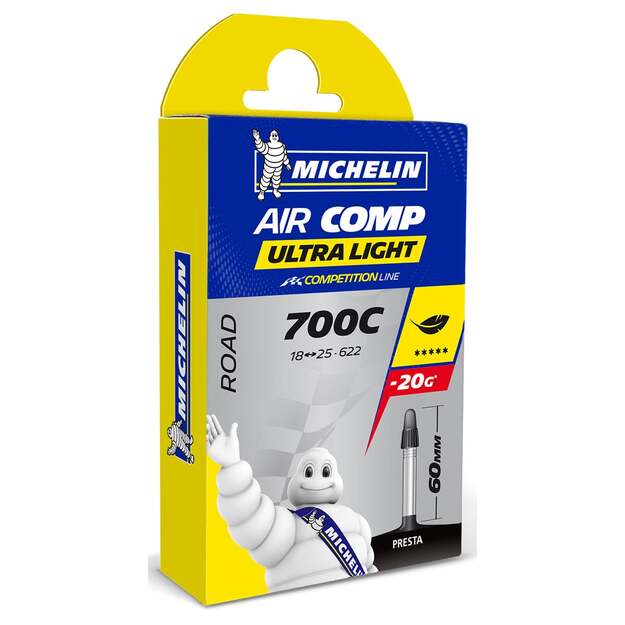 MICHELIN TUBE AIR COMP ULTRALIGHT GAL-FV 60MM 700X18/25 (125000)
