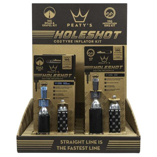 CO2 pompa PEATY S HOLESHOT CO2 TYRE INFLATOR - 6X 16G // 6X 25G - 12 COLOURS MIXED (PPR-HTI-MIX-48) 1