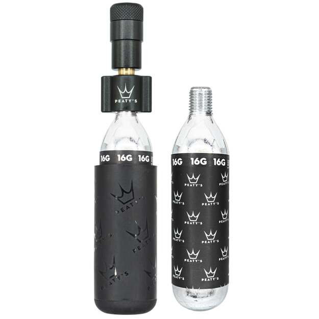 CO2 pompa PEATY S HOLESHOT CO2 TYRE INFLATOR - ROAD & GRAVEL (16G) - BLACK (PPR-HTI-RAG-BLK-12)