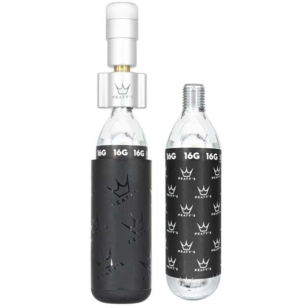 CO2 pompa PEATY S HOLESHOT CO2 TYRE INFLATOR - ROAD & GRAVEL (16G) - SILVER (PPR-HTI-RAG-SIL-12)