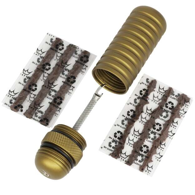 Bekamerinės sistemos remonto komplektas PEATY S HOLESHOT TUBELESS PUNCTURE PLUGGER KIT - BOURBON (PPR-TPP-BRB-12)