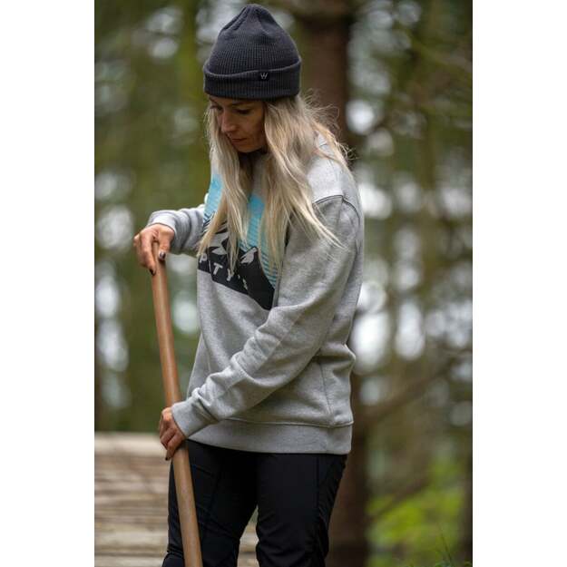 Džemperis PEATY S PUBWEAR CREW JUMPER - 3 PEAKS SUNRISE / HEATHER GREY (PPW-24-CRW-3PS-GRY) 1