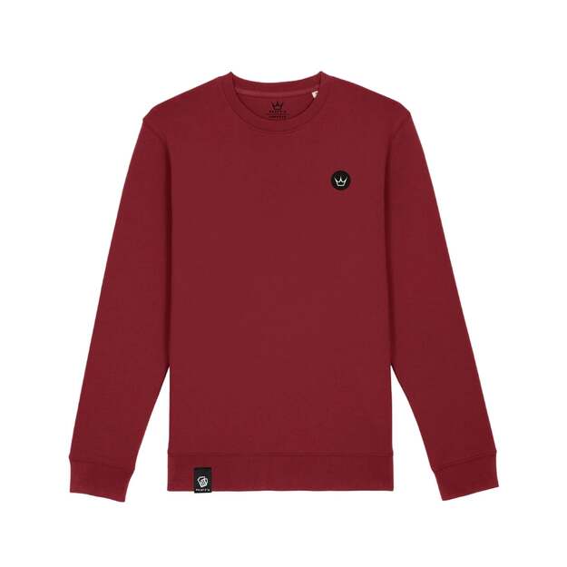 Džemperis PEATY S PUBWEAR EMBROIDERED CREW JUMPER - CROWN / BURGUNDY (PPW-CRW-CWN-BRG)