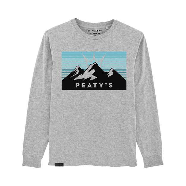 Džemperis PEATY S PUBWEAR LS T-SHIRT 3 PEAKS SUNRISE / HEATHER GREY (PPW-24-LST-3PS-GRY)