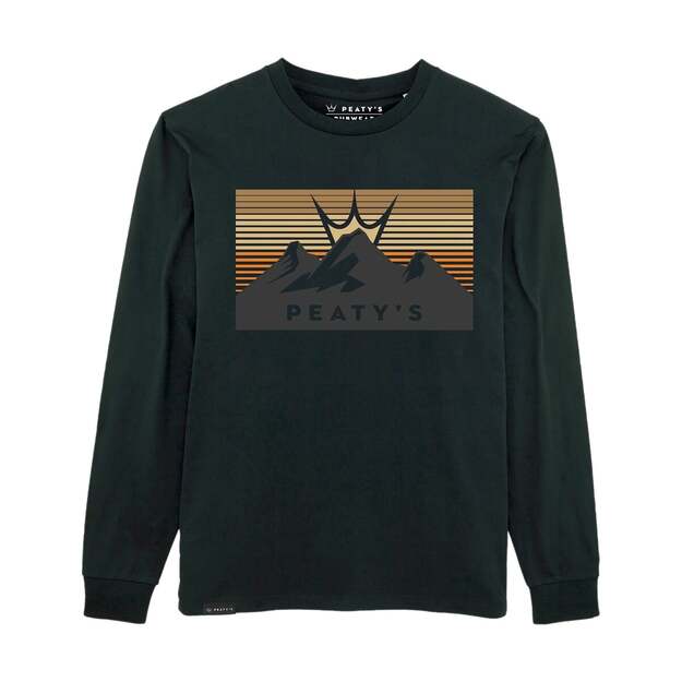 Džemperis PEATY S PUBWEAR LS T-SHIRT 3 PEAKS SUNSET / BLACK (PPW-24-LST-3PS-BLK)