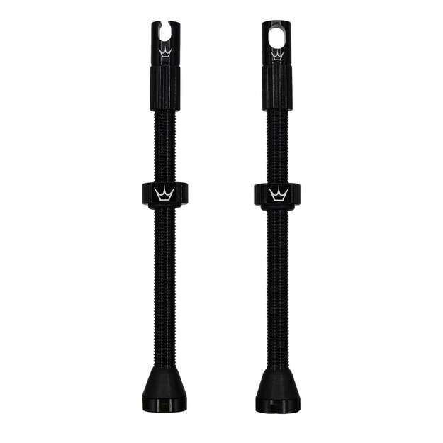 Bekamerinės sistemos ventiliai PEATY S X CHRIS KING (MK2) BLACK TUBELESS VALVES - 80MM (PTV2-80-BLK-12)