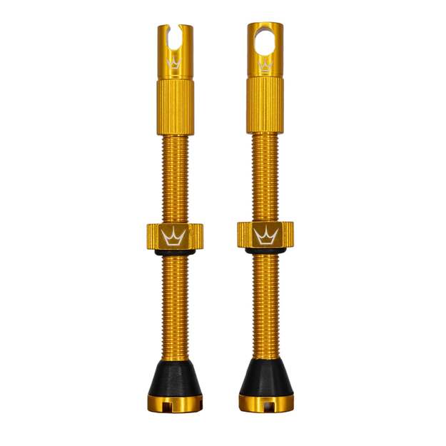 Bekameriniai ventiliai PEATY S X CHRIS KING (MK2) GOLD TUBELESS VALVES - 60MM (PTV2-60-GLD-12)