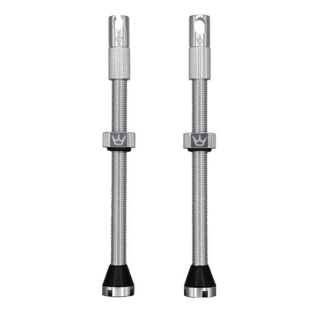 Bekameriniai ventiliai PEATY S X CHRIS KING (MK2) SILVER TUBELESS VALVES - 80MM (PTV2-80-SIL-12)