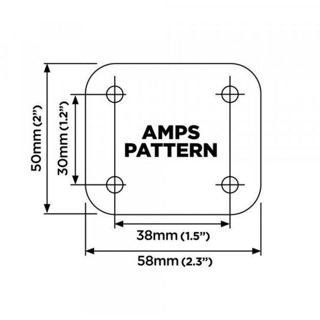 Quad Lock 360 adapteris  tvirtinimui su keturiom skylėm 1